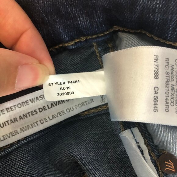 Madewell 10" High Rise Skinny Jeans Size 28 - Picture 9 of 9